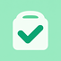 MariaList mint shopping bag and checkmark icon